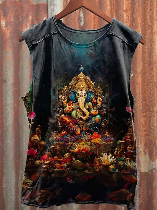 Men's Casual Religion Printed Tank Top