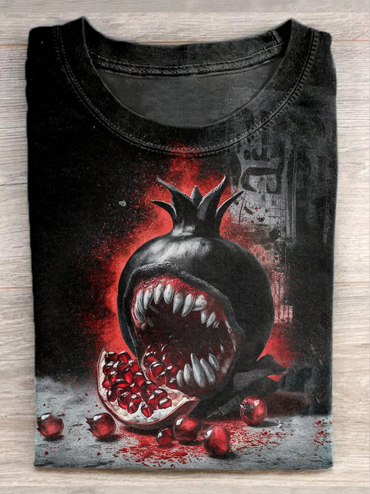 Fierce Pomegranate Art Print Casual T-shirt
