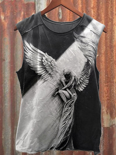 Gorgeous Angel Illustration Art Print Casual Tank Top