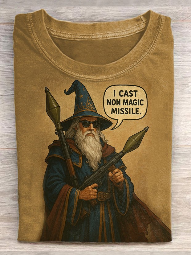 Funny Illustration Art Print Casual Loose T-Shirt