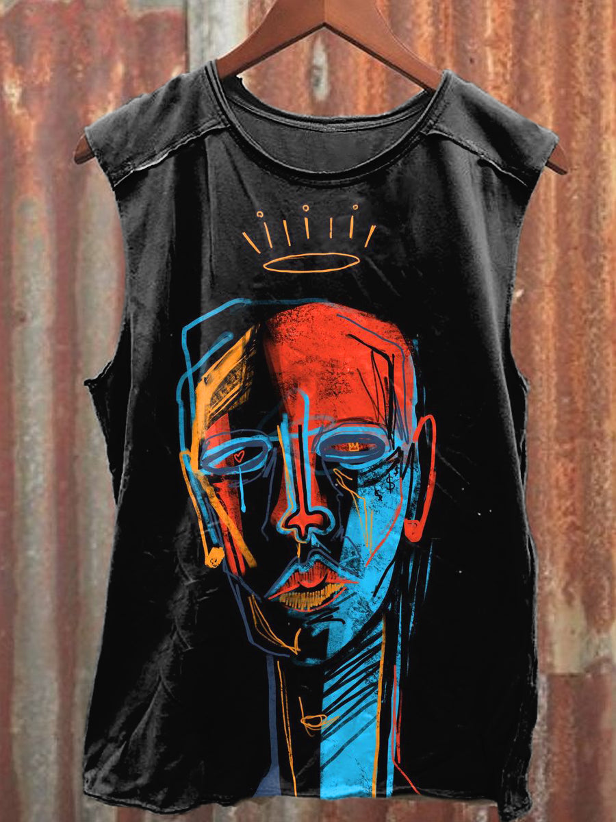 Men's Casual Abstract Printed Tank Top