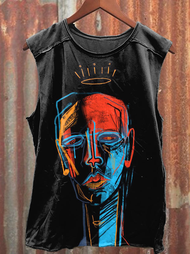 Men's Casual Abstract Printed Tank Top