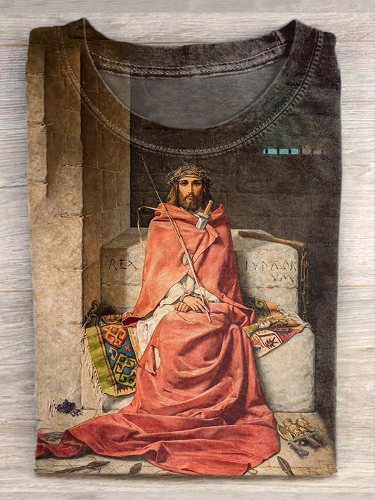 Gorgeous Jesus Printed Casual Cotton Loose T-Shirt