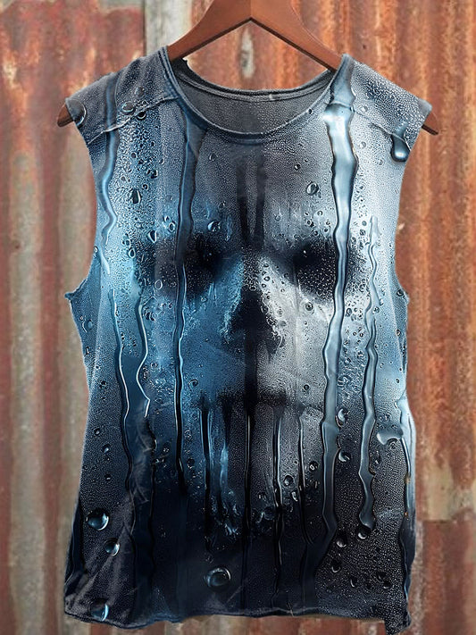 Men's Casual Skull Printed Tank Top