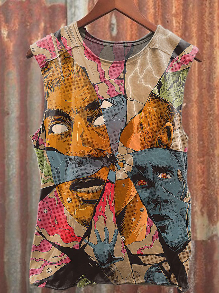 Men's Casual Broken Printed Tank Top