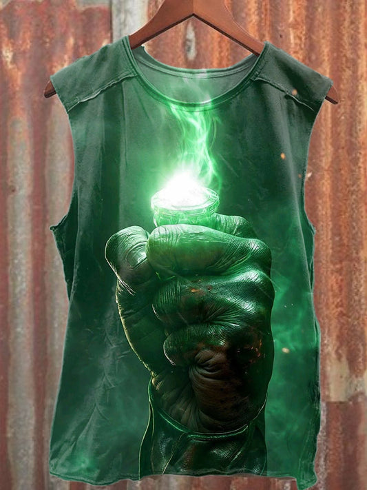 Fun Super Power Ring Art Print Casual Cotton Tank Top