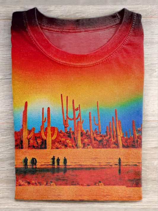 Gorgeous Fantasy World Art Print Cotton T-shirt