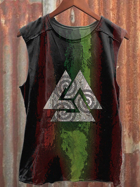 Vintage Mystical Symbol Art Print Casual Tank Top