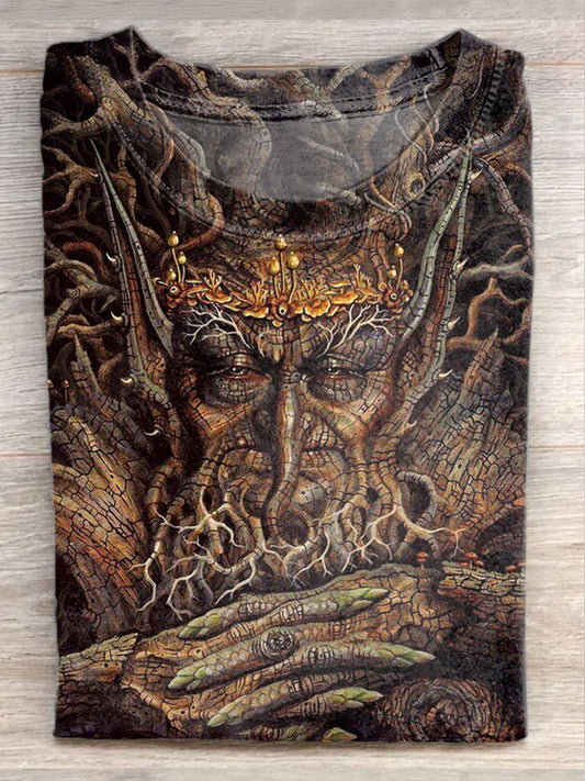 Vintage Forest Elf Art Print Casual Pure Cotton T-shirt