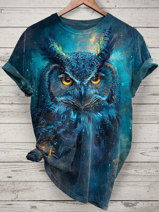 Eagle Printed Vintage Fashion Loose Short Sleeve T-Shirt