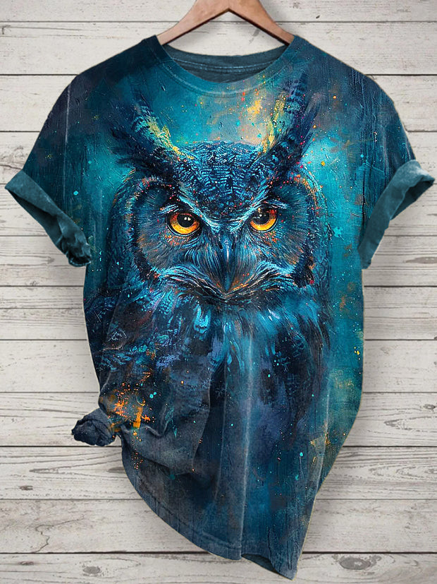 Eagle Printed Vintage Fashion Loose Short Sleeve T-Shirt