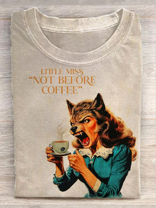 Funny Illustration Printed Casual Cotton T-Shirt