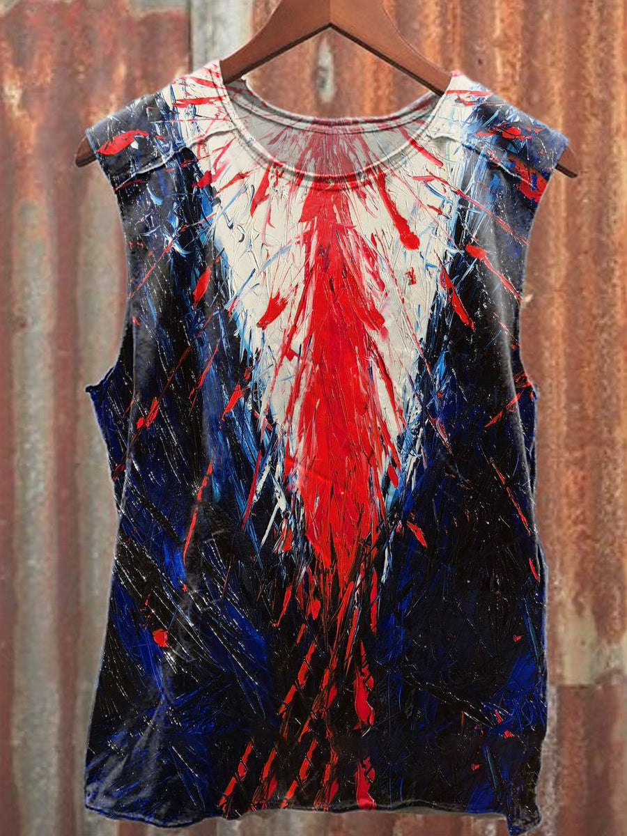 Gorgeous Illustration Print Casual Cotton Tank Top