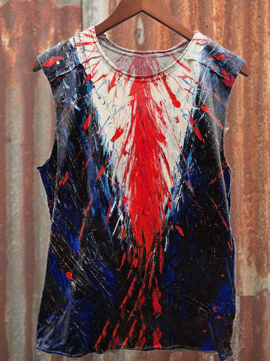 Gorgeous Illustration Print Casual Cotton Tank Top