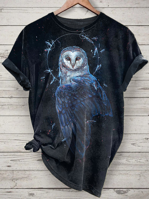 Eagle Printed Vintage Fashion Loose Short Sleeve T-Shirt