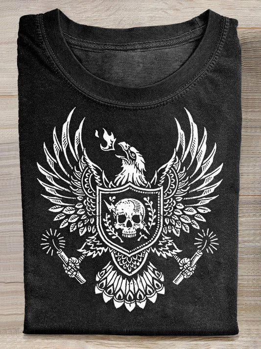 Fun Illustration Print Casual Pure Cotton Loose T-Shirt