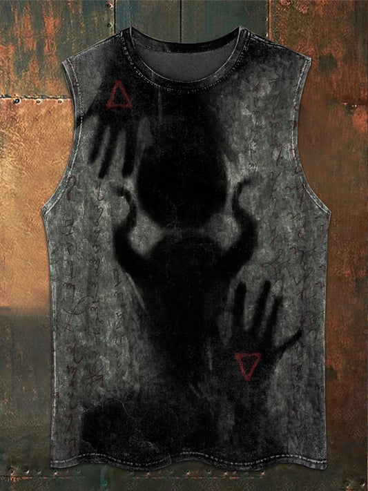 Vintage Dark Abyss Art Print Casual Tank Top