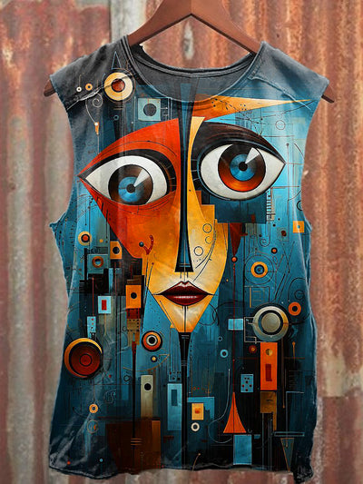 Men's Casual Abstract Printed Tank Top