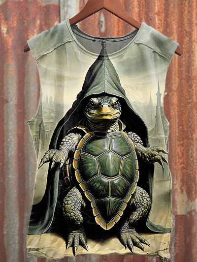 Men's Casual Turtle Printed Tank Top