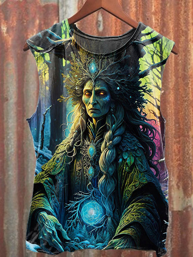 Men's Casual Tree Of Life Printed Tank Top