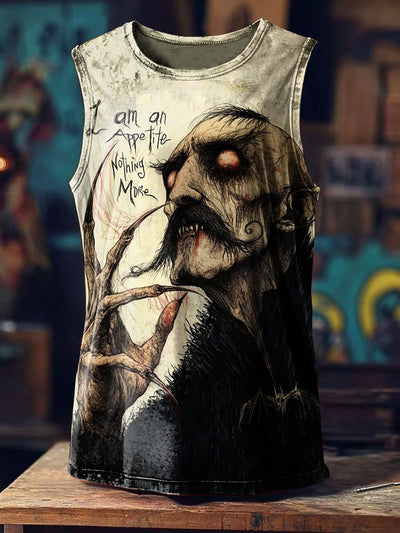 Zombie Print Loose Fit Tank Top
