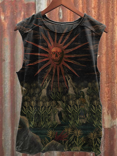 Gorgeous Graffiti Print Casual Loose Tank Top