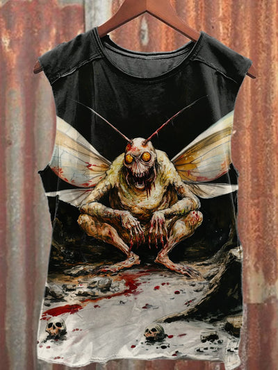 Fun Bug Print Casual Loose Tank Top