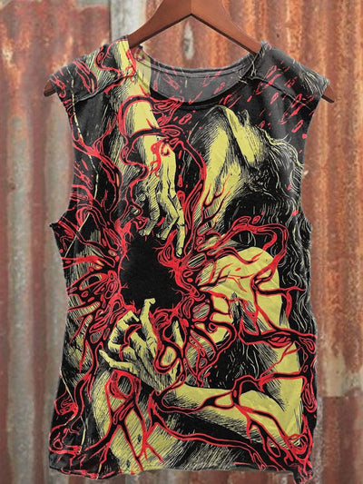 Gorgeous Graffiti Print Casual Loose Tank Top