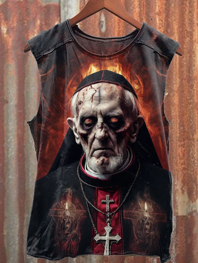 Godfather Print Loose Fit Tank Top