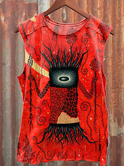 Gorgeous Graffiti Print Casual Loose Tank Top
