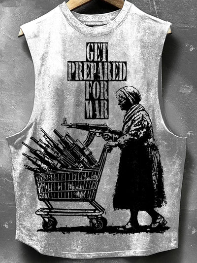Gorgeous Illustration Printed Casual Loose Tank Top