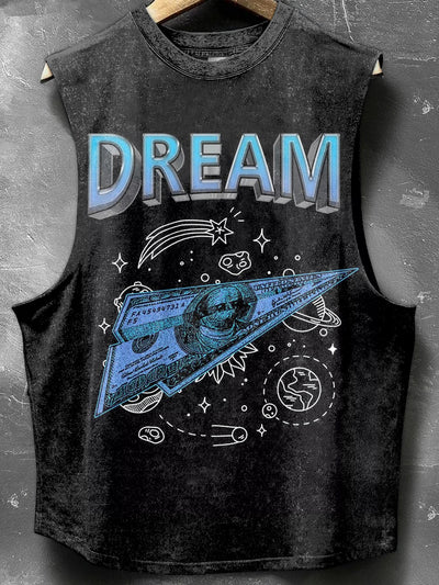 Gorgeous Illustration Printed Casual Loose Tank Top