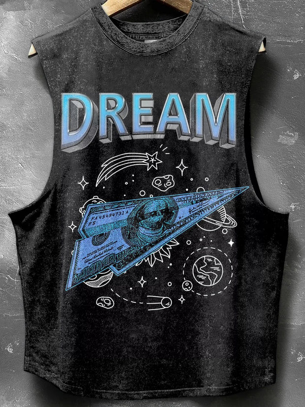 Gorgeous Illustration Printed Casual Loose Tank Top