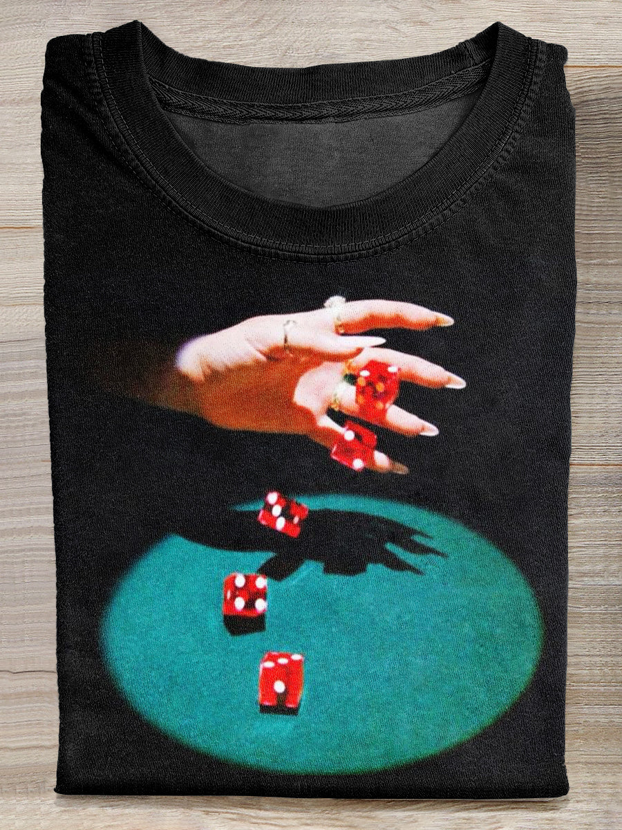 Retro Gaming Club Printed Casual Loose Fit T-Shirt