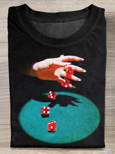 Retro Gaming Club Printed Casual Loose Fit T-Shirt