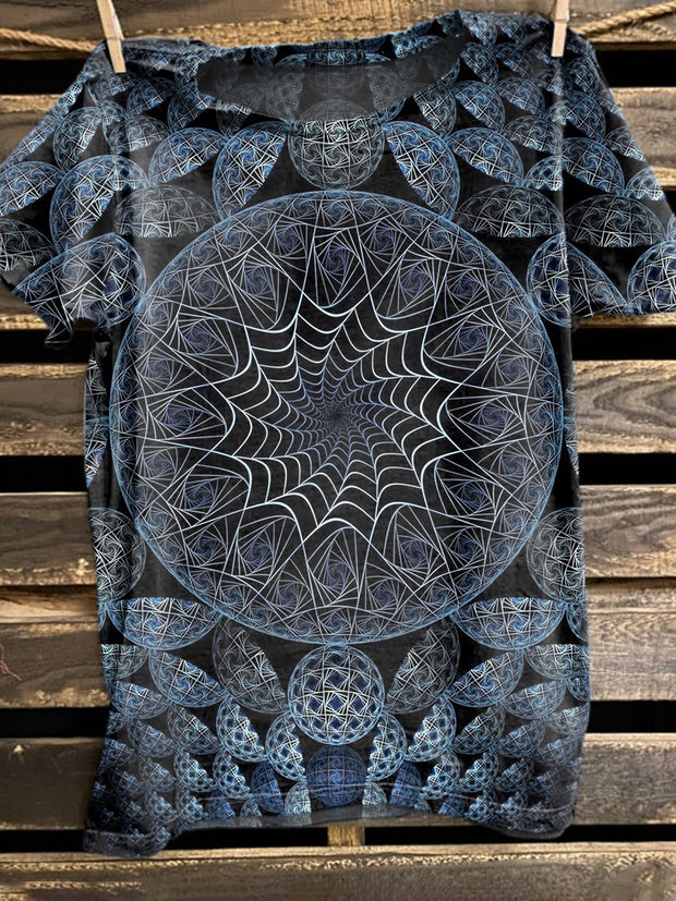 Gorgeous Textured Print Casual Loose T-Shirt