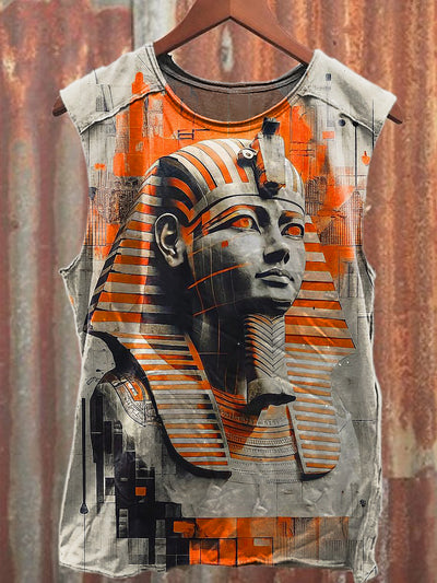 Men's Casual Sphinx Printed Tank Top