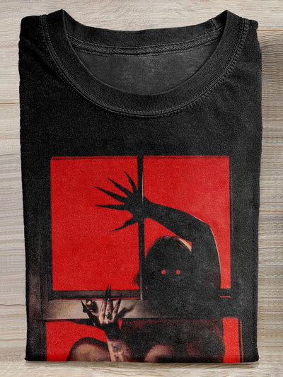 Retro Graffiti Print Casual Loose T-shirt