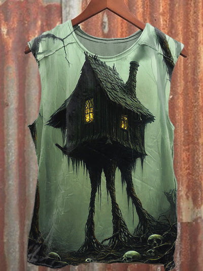 Men's Casual Baba Yaga Printed Tank Top