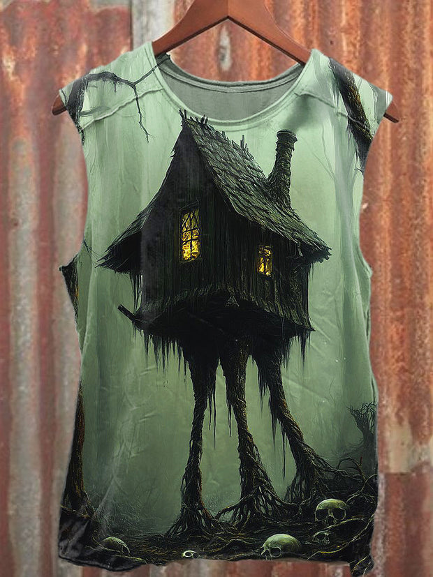 Men's Casual Baba Yaga Printed Tank Top