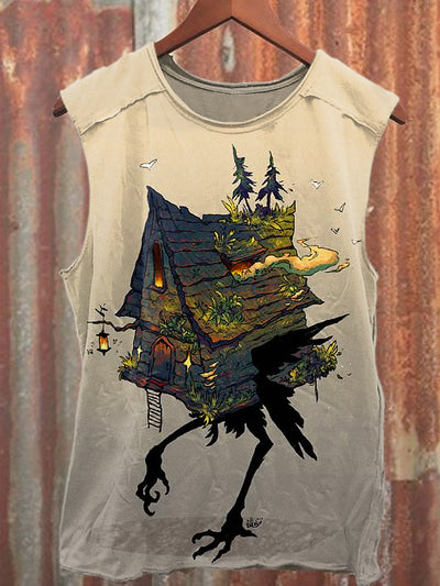 Men's Casual Baba Yaga Printed Tank Top