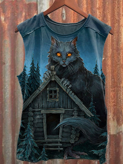 Men's Casual Baba Yaga Printed Tank Top