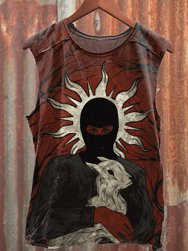 Gorgeous Graffiti Print Casual Loose Tank Top