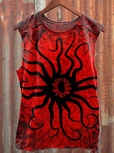 Gorgeous Graffiti Print Casual Loose Tank Top