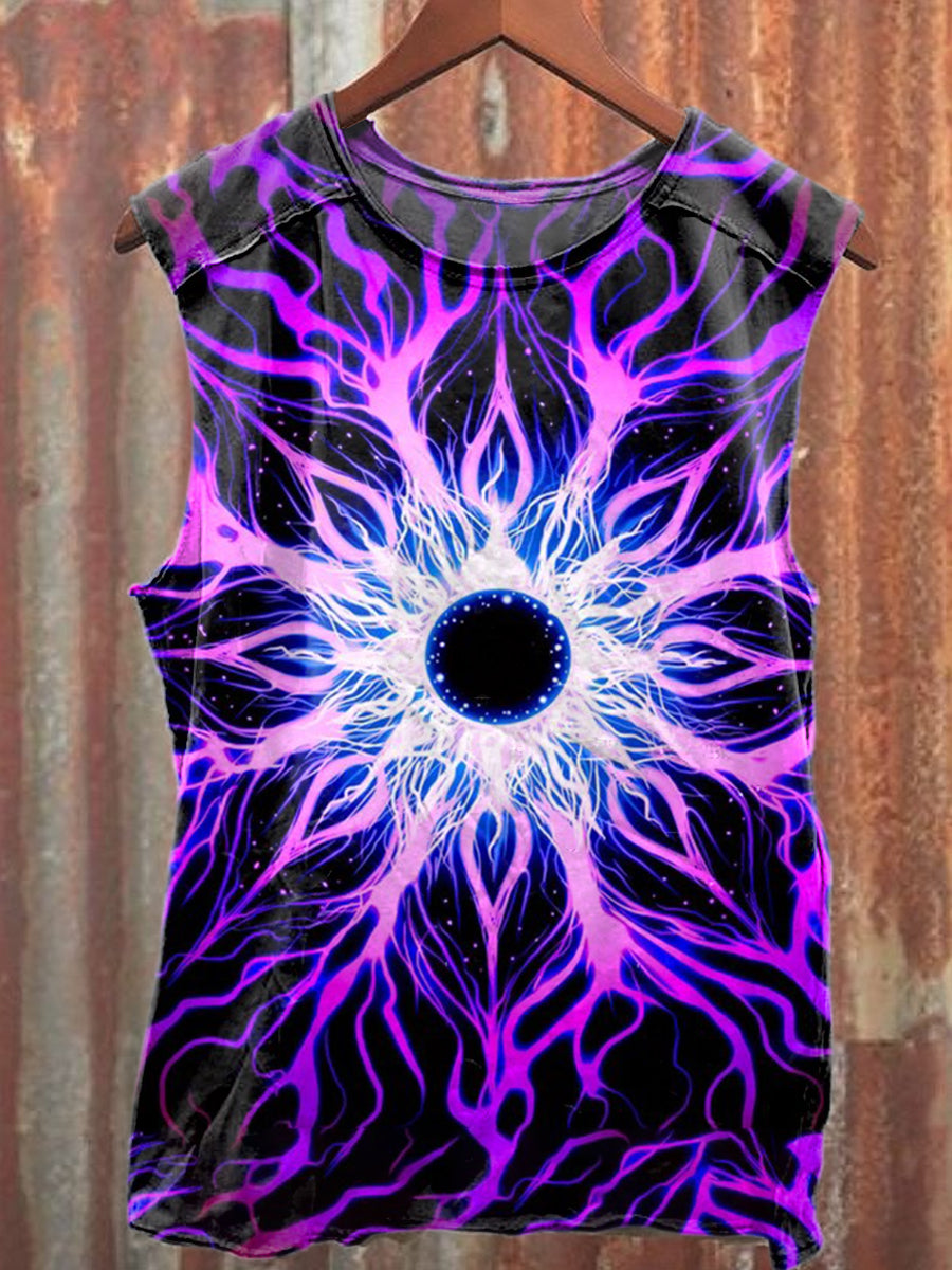 Gorgeous Graffiti Print Casual Loose Tank Top