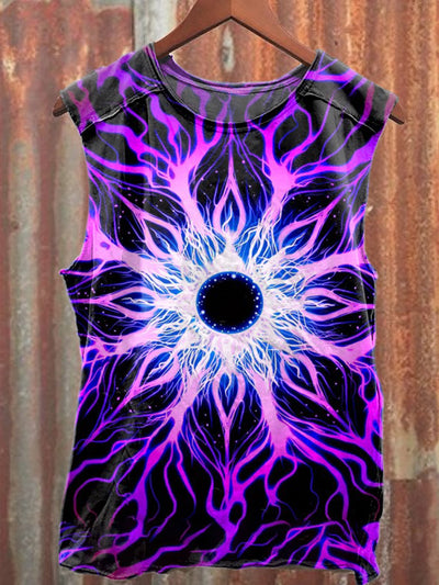 Gorgeous Graffiti Print Casual Loose Tank Top