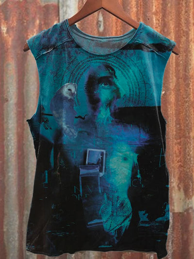 Refantasy Abstract World Art Print Fashion Loose Tank Top