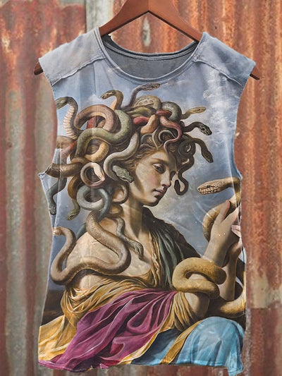 Men's Casual Medusa Printed Tank Top