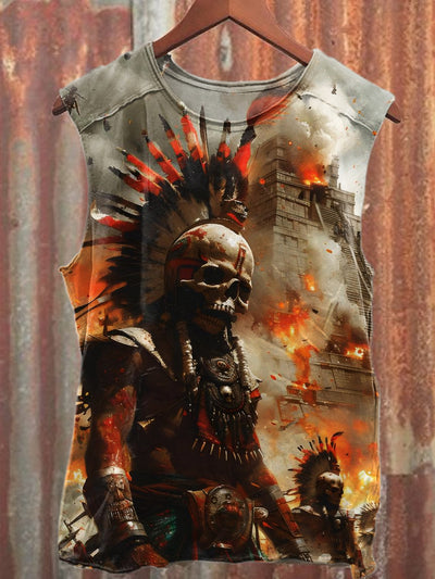 Vintage Mayan Tribal Print Fashion Loose Tank Top