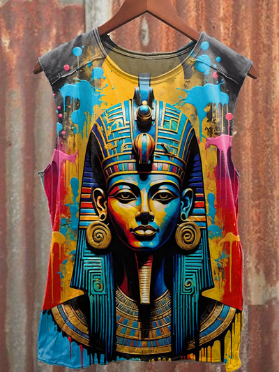 Men's Casual Ancient Egypt Printed Tank Top